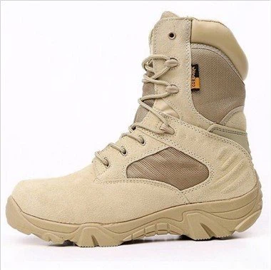 Botas de combate do exército ao ar livre com zíper