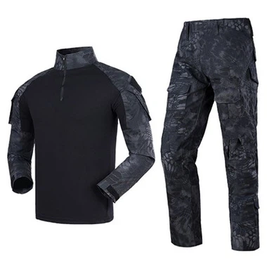 Deserto Python padrão camuflagem soldado de manga comprida uniforme sapo ao ar livre